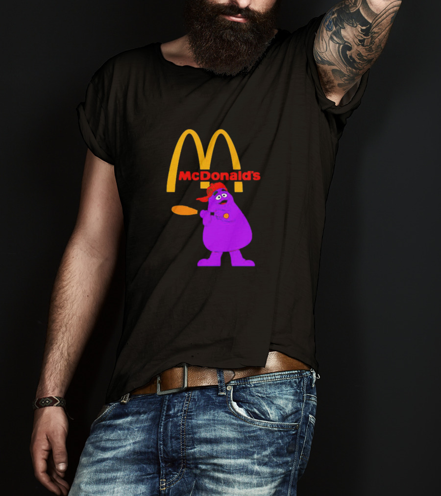 Grimace Baseball Bat McDonald's T-Shirt