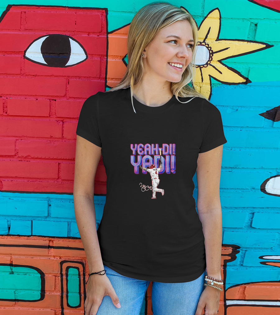 Yadier Molina Yeah-Di Yadi 4 St. Louis Cardinals Signature Baseball T-Shirt