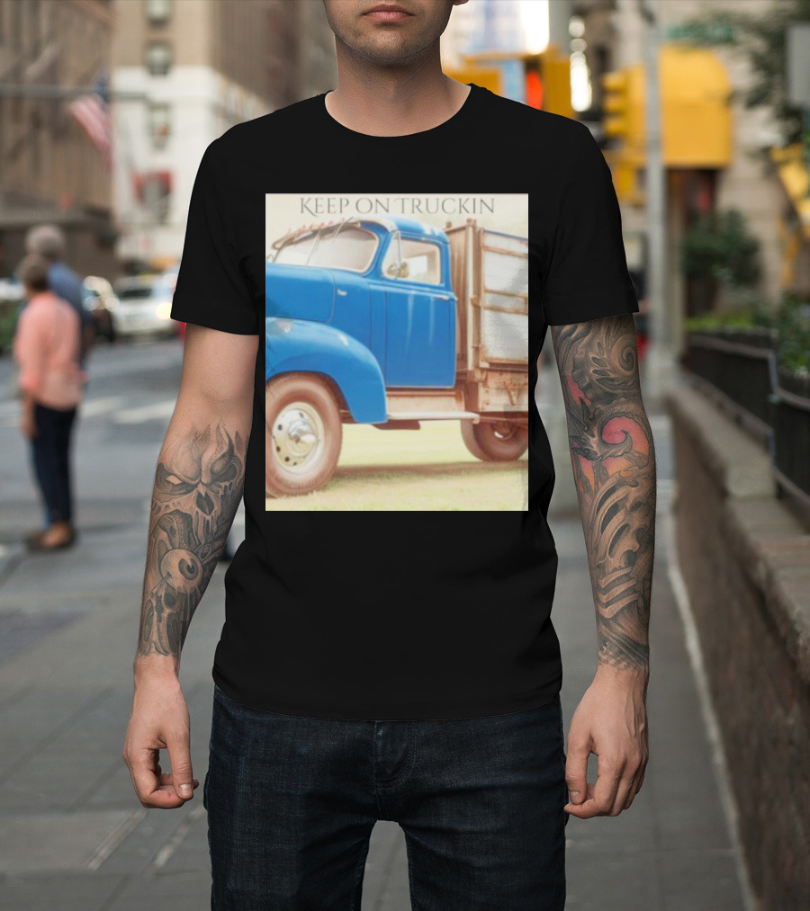 Keep on Truckin' Vintage Blue Truck Nostalgia T-Shirt