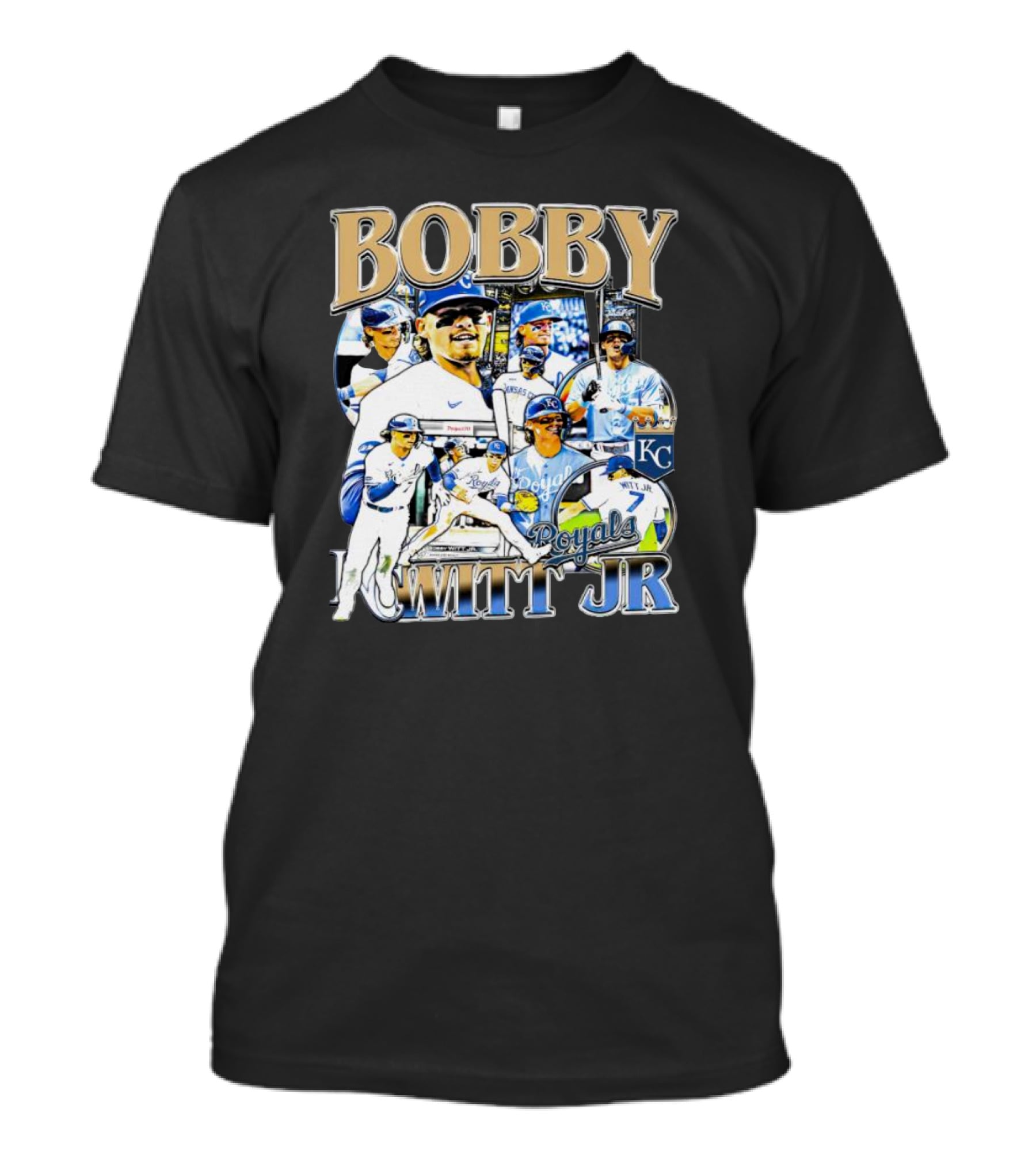 Bobby Witt Jr. Royals Baseball Collage T-Shirt