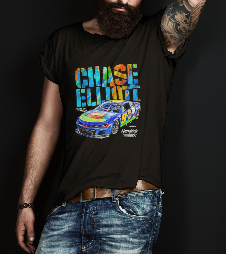Chase Elliott #9 Hendrick Motorsports Colorful Design NASCAR Racer T-Shirt