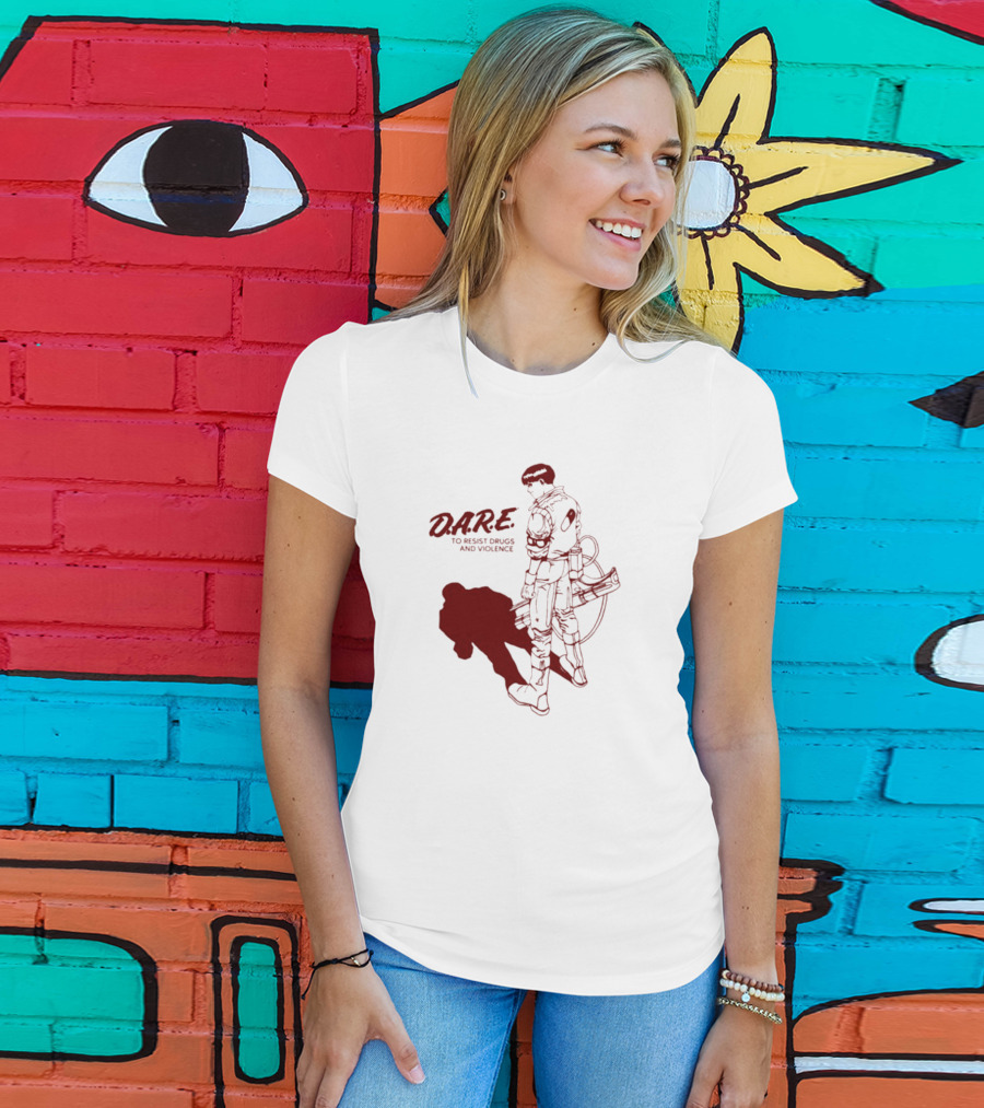 D.A.R.E. To Resist Drugs And Violence With Sci-Fi Warrior Visual T-Shirt