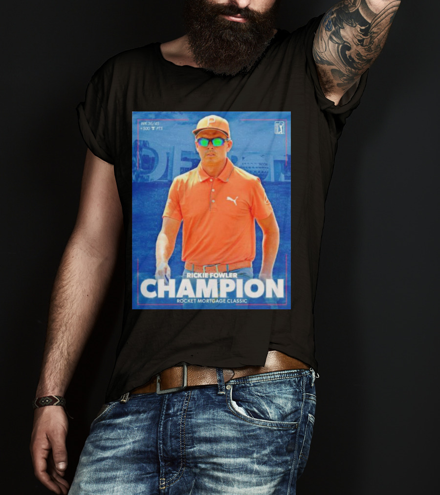 WK 36/45 Rickie Fowler Champion Rocket Mortgage Classic T-Shirt