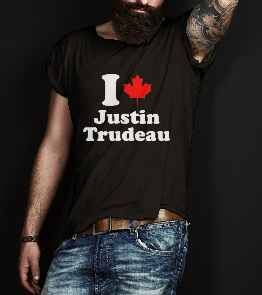 I Love Justin Trudeau Canada Maple Leaf T-Shirt