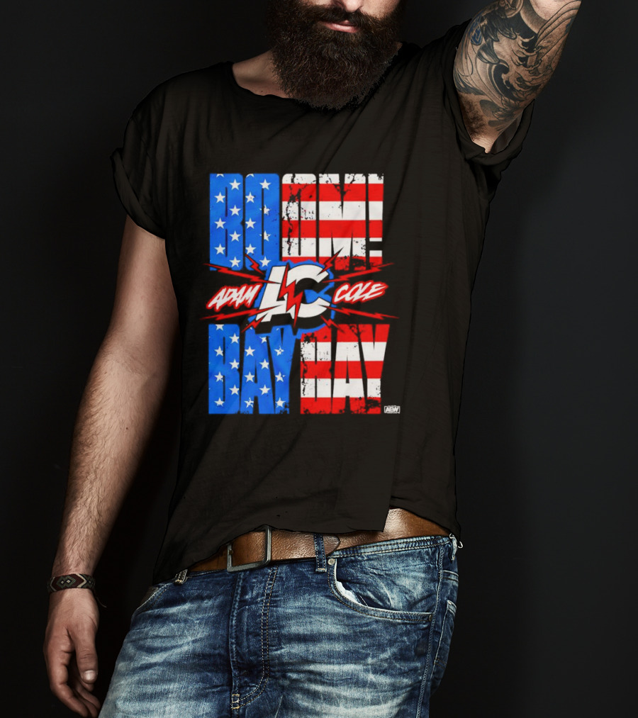 Adam Cole Boom Bay Bay American Flag AEW T-Shirt