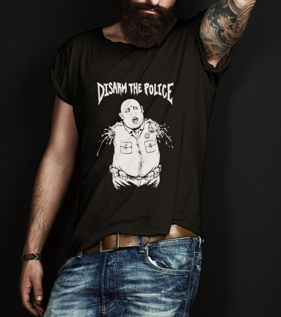 Disarm The Police Cartoon Style Officer T-Shirt