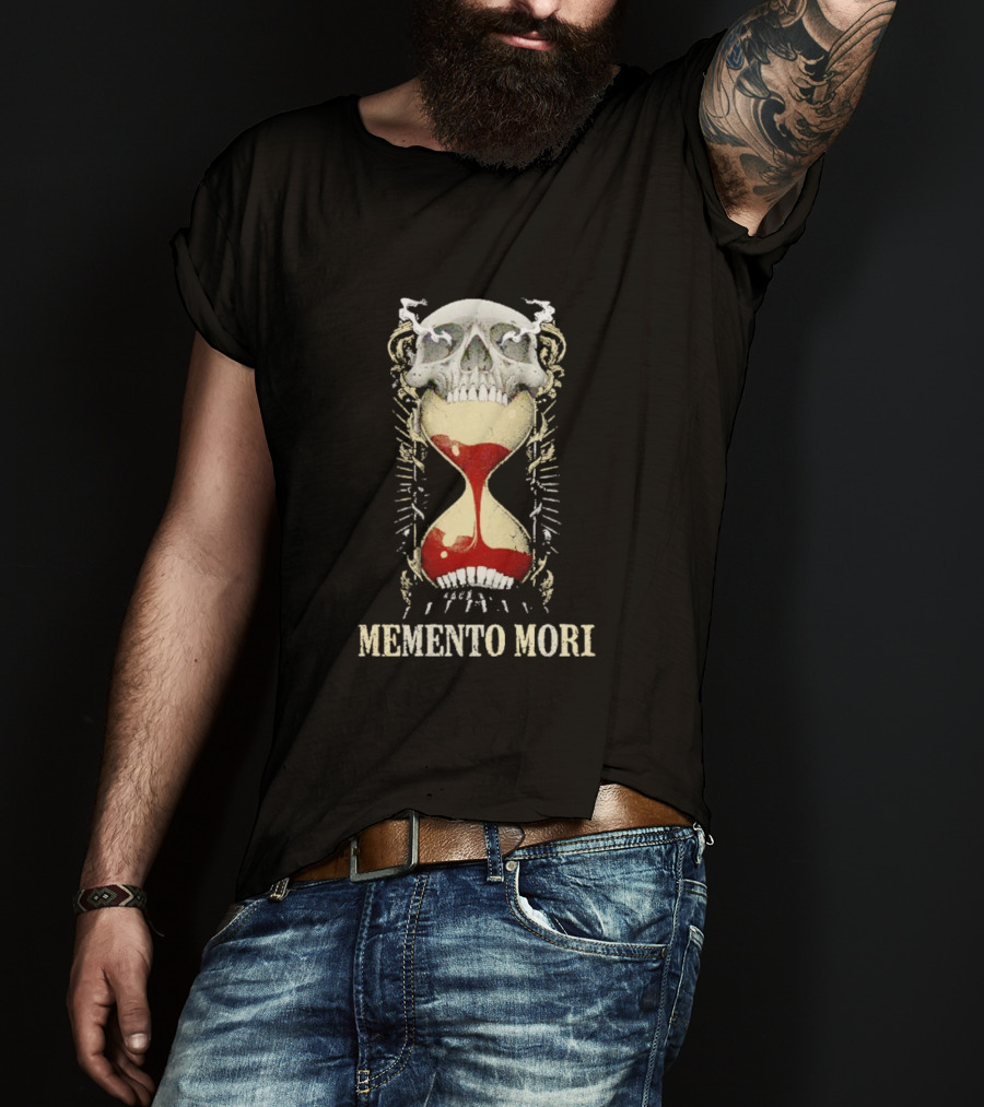 Memento Mori Skull Hourglass T-Shirt