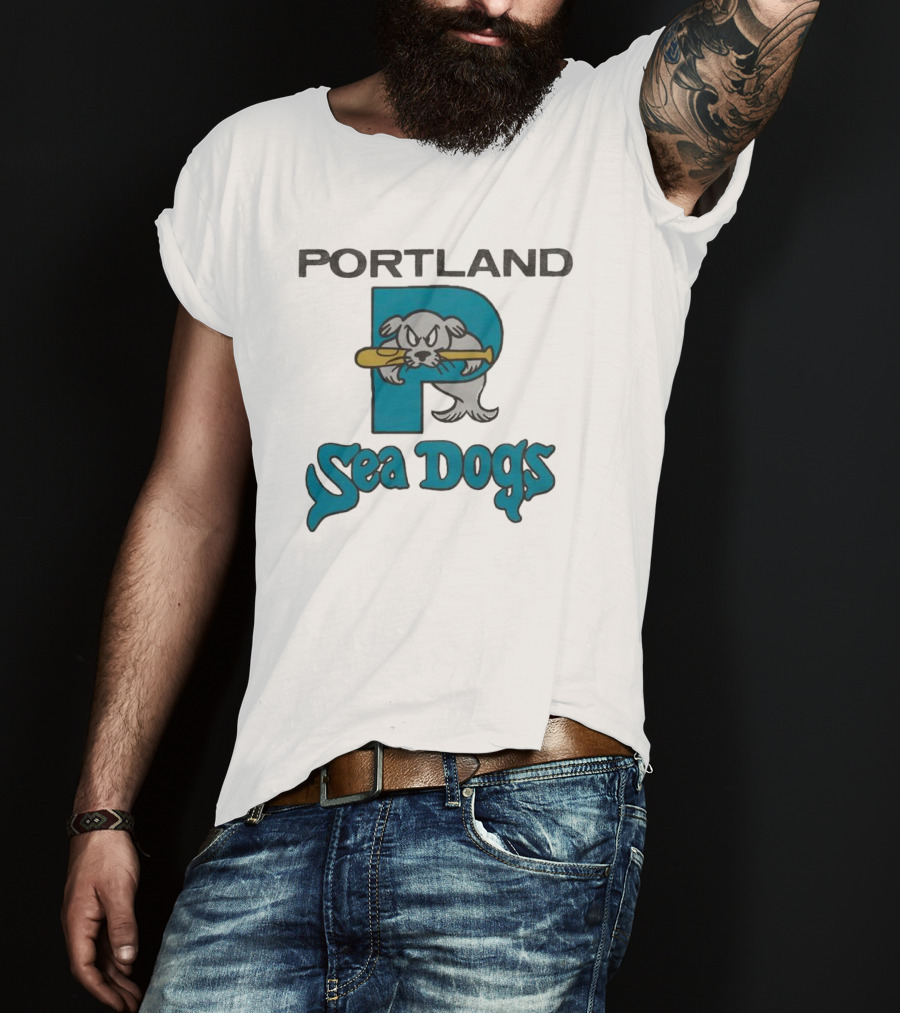 Portland Sea Dogs Baseball Bat T-Shirt
