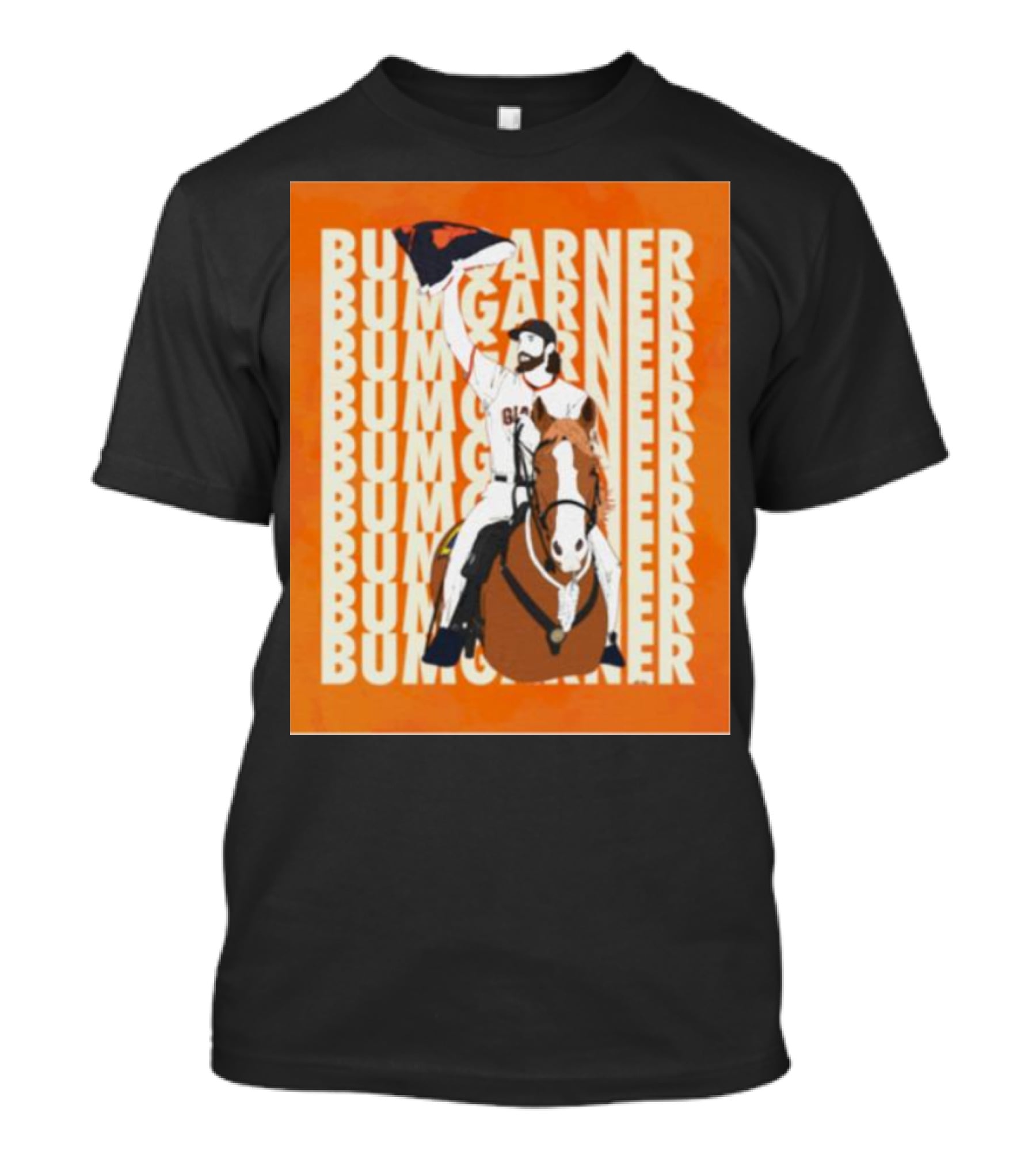 Bumgarner Riding Horse Giants Baseball Victory T-Shirt
