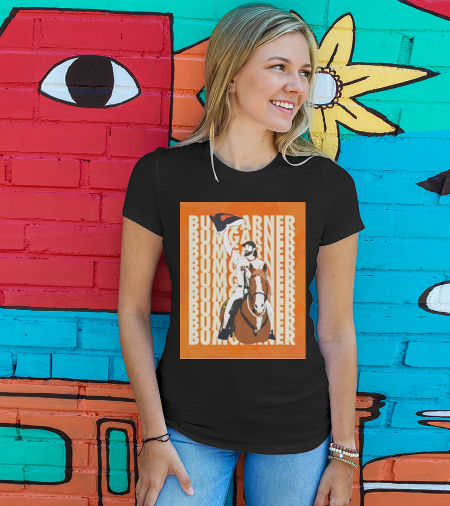 Bumgarner Riding Horse Giants Baseball Victory T-Shirt