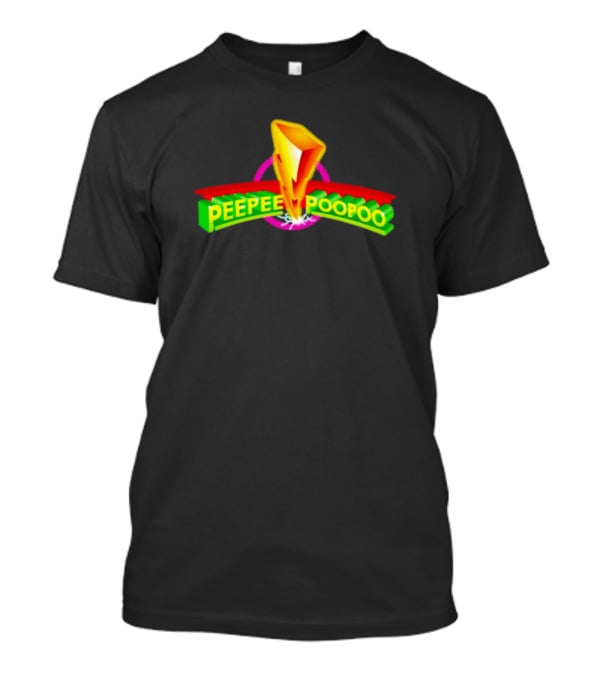 Peepee Poopoo Lightning Bolt With Power Rangers T-Shirt
