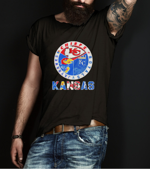 Kansas Jayhawks Chiefs Royals Sports Team T-Shirt