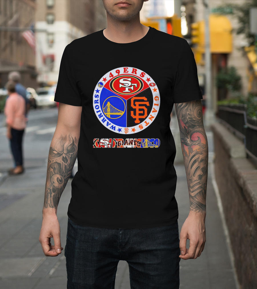San Francisco 49ers Giants Warriors Logos Circle T-Shirt