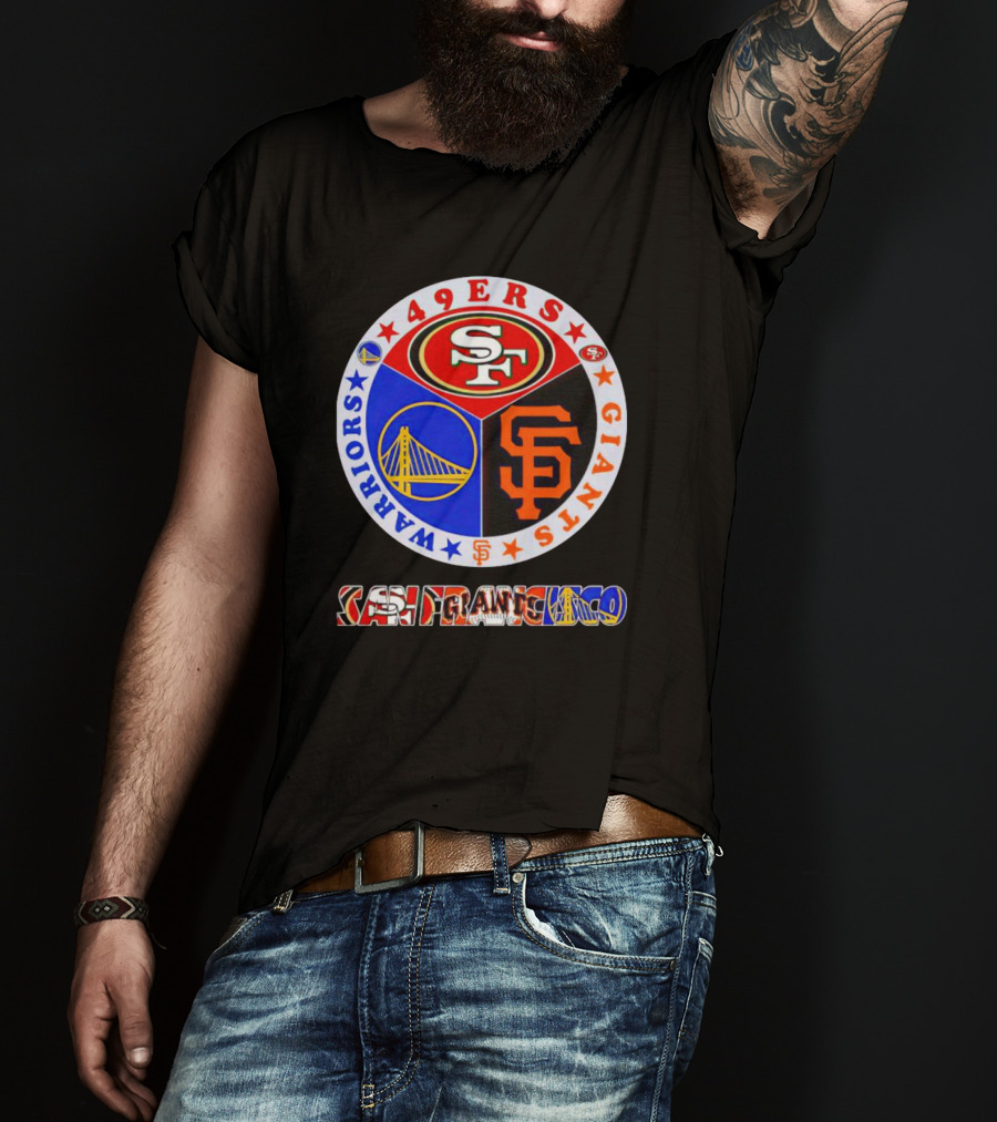 San Francisco 49ers Giants Warriors Logos Circle T-Shirt