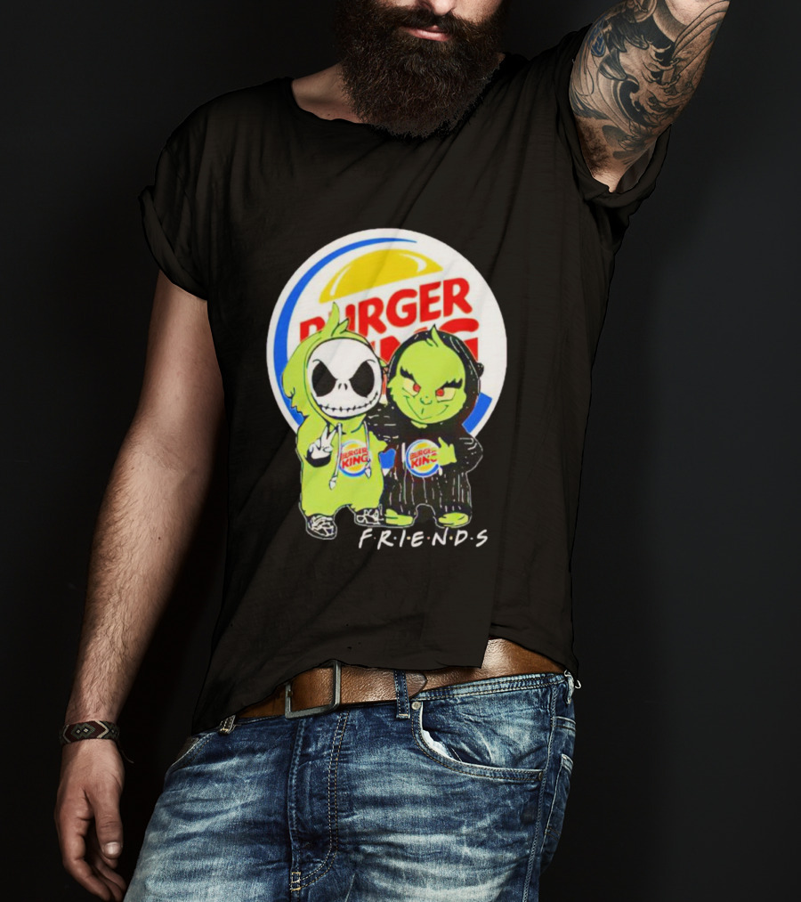 Burger King Friends Jack Skellington Grinch Collaboration T-Shirt