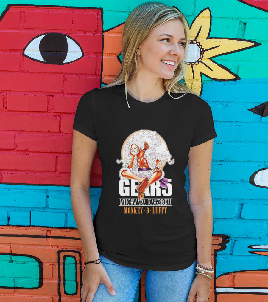 One Piece Monkey D. Luffy Gears Mugiwara Kaizoku T-Shirt