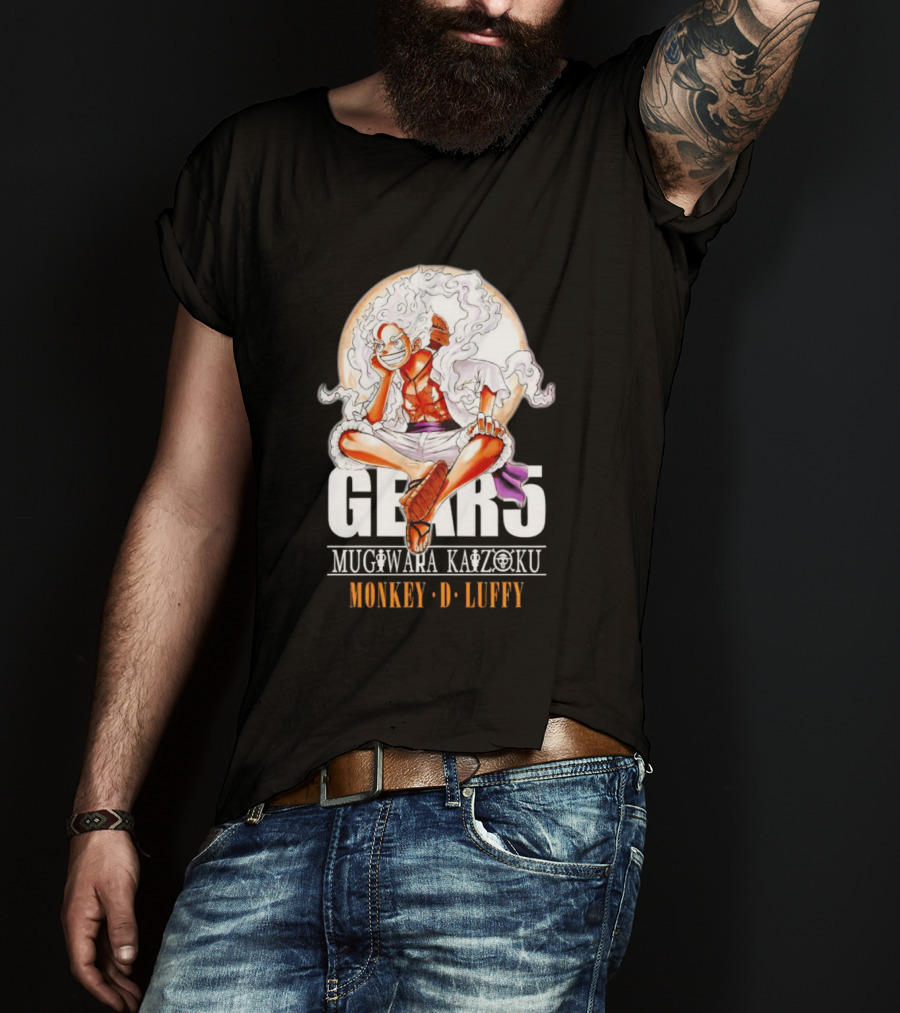 One Piece Monkey D. Luffy Gears Mugiwara Kaizoku T-Shirt
