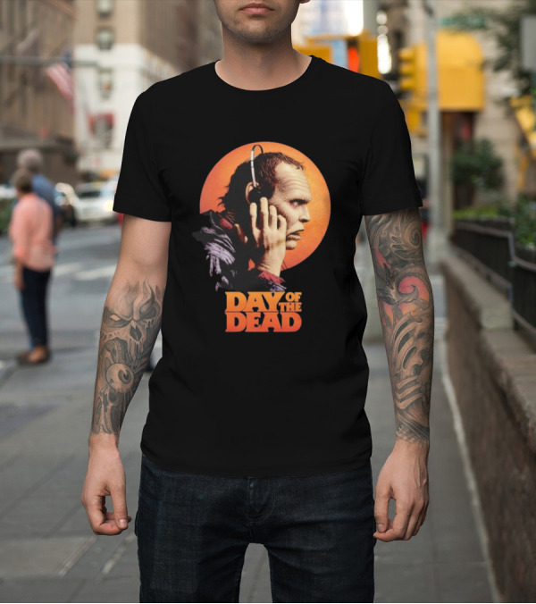 Shirt: Day of The Dead Bub Listening with Headphones T-Shirt Day of The Dead Bub Listening with Headphones T-Shirt
