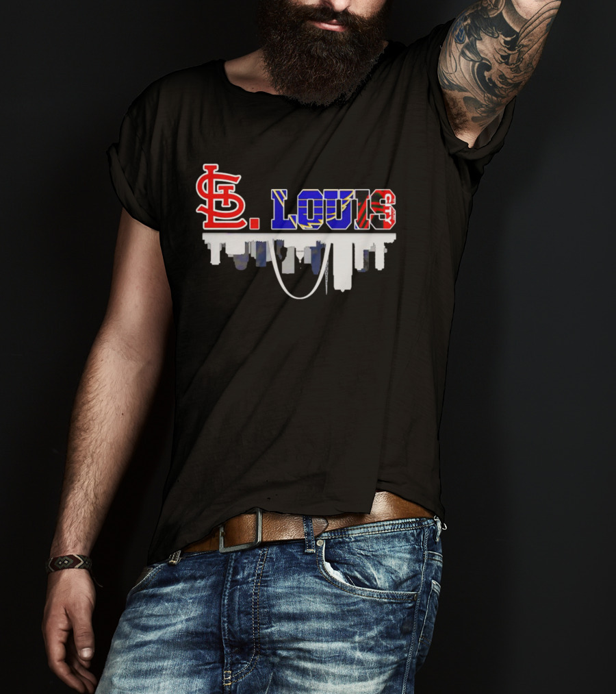 St Louis Sports City Skyline Inspired T-Shirt