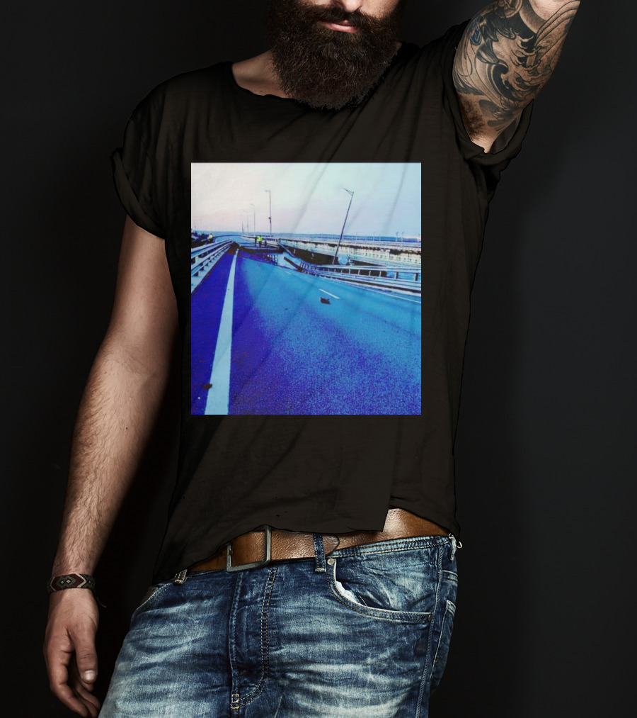 Crimean Kerch Bridge Partial Collapse Scene T-Shirt