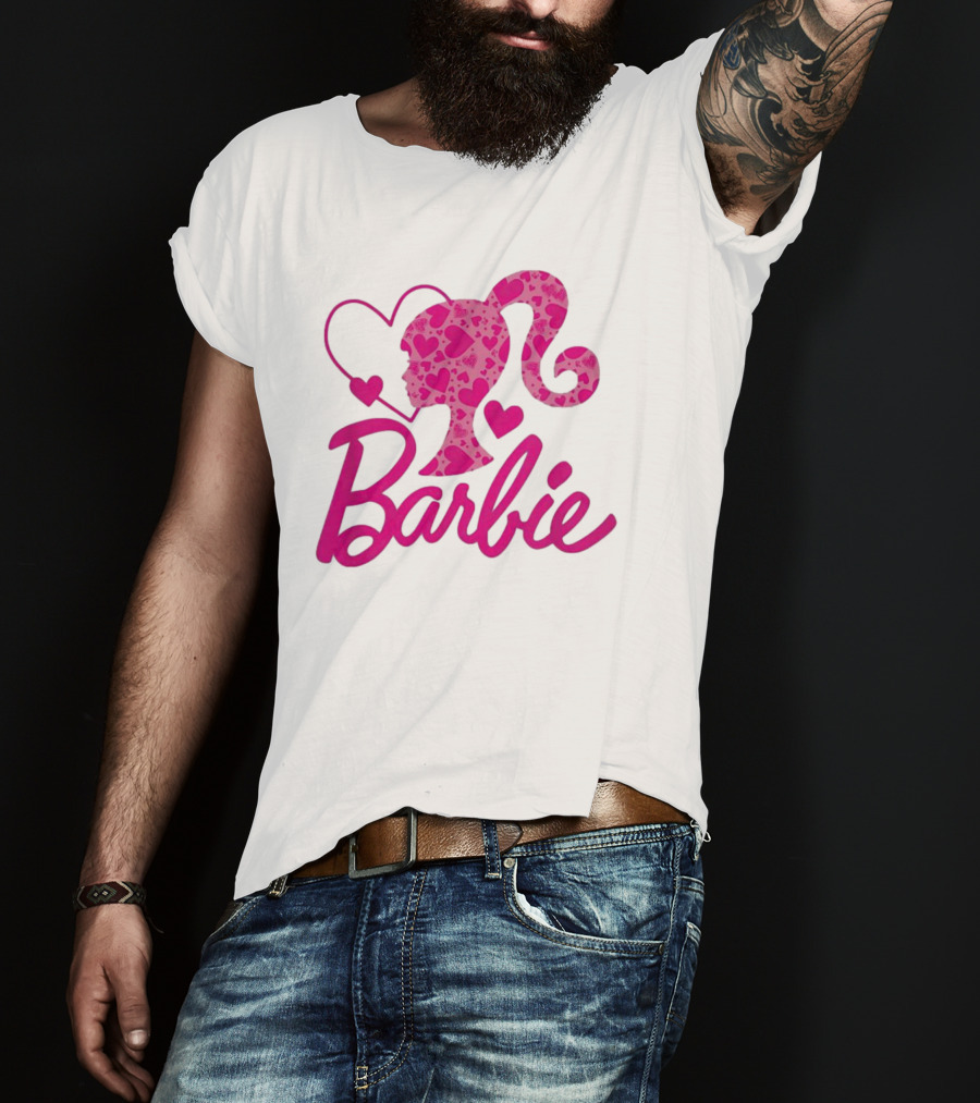 Barbie Heart Silhouette Pink T-Shirt