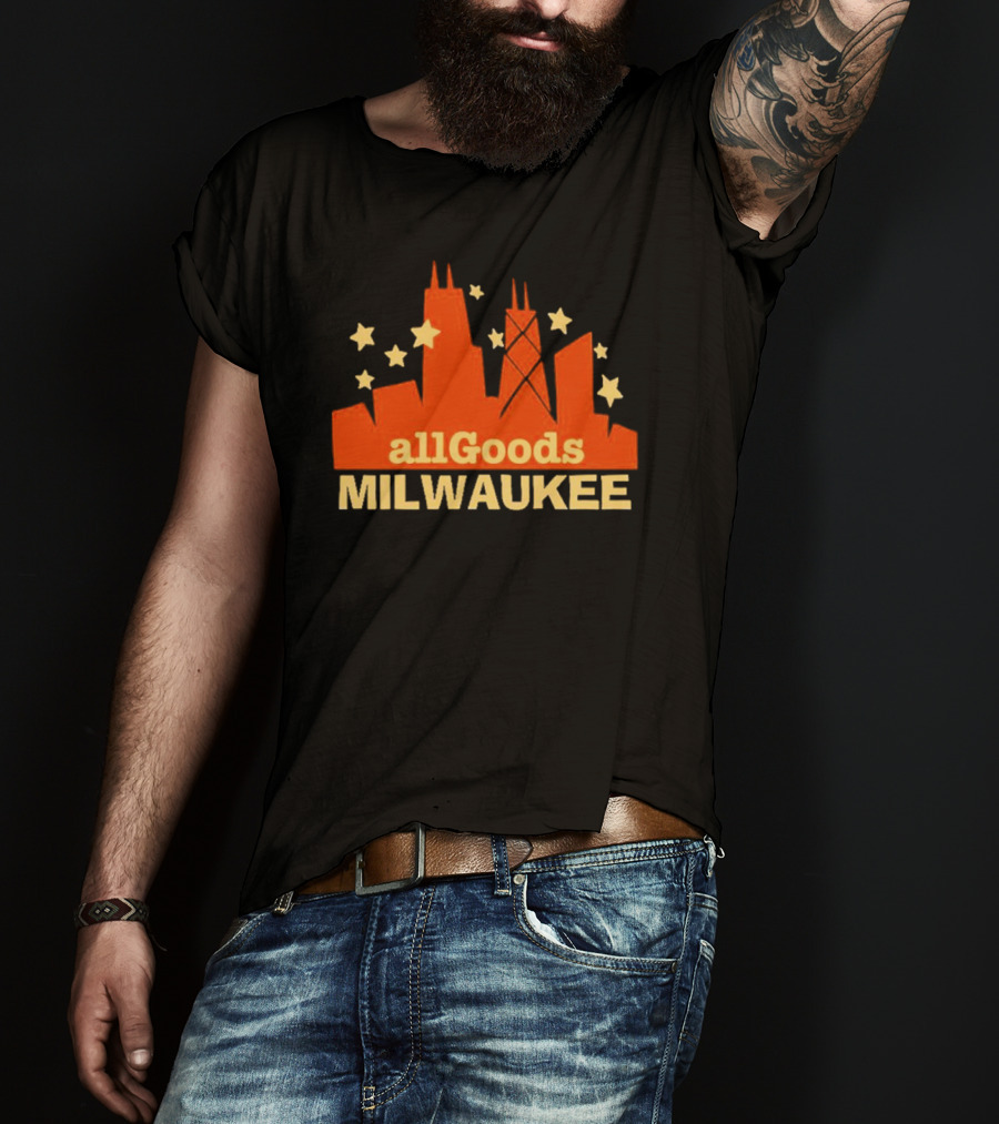 AllGoods Milwaukee Skyline Stars T-Shirt