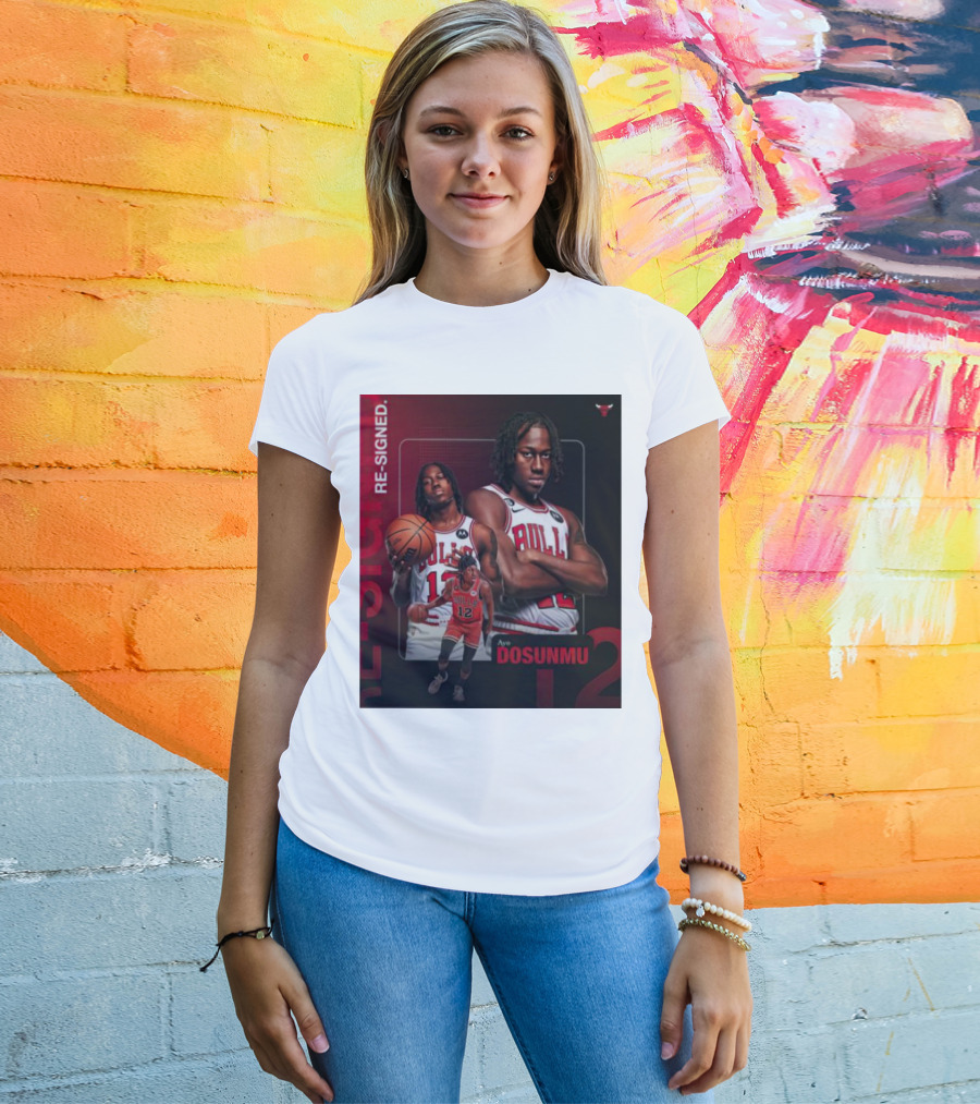 Chicago Bulls Ayo Dosunmu Re-Signed Number 12 T-Shirt