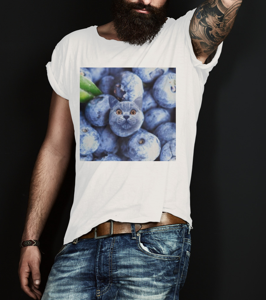 Cat Blueberries Meme T-Shirt