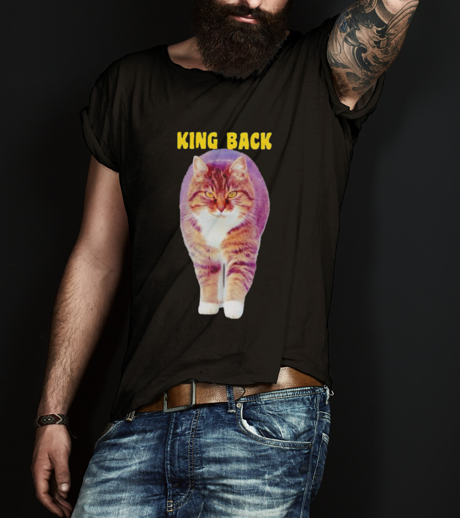 KING BACK Cat Image T-Shirt