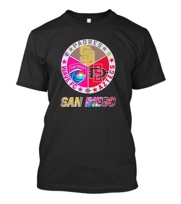 San Diego Padres Wave FC Aztecs Sports Team T-Shirt