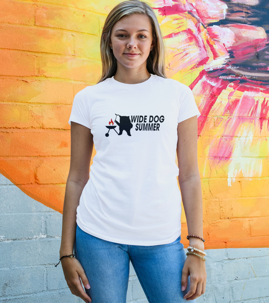 Wide Dog Summer BBQ Grilling Fun T-Shirt