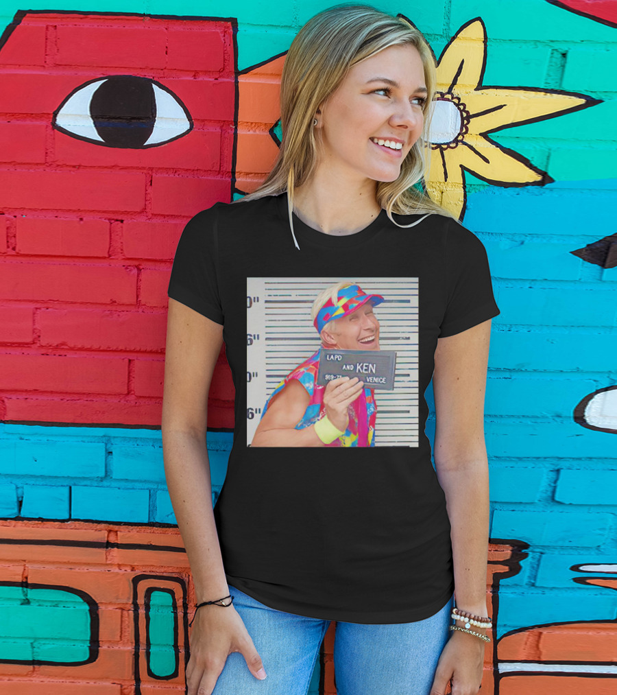 LAPD Ken Venice Mugshot Ryan Gosling Barbie T-Shirt