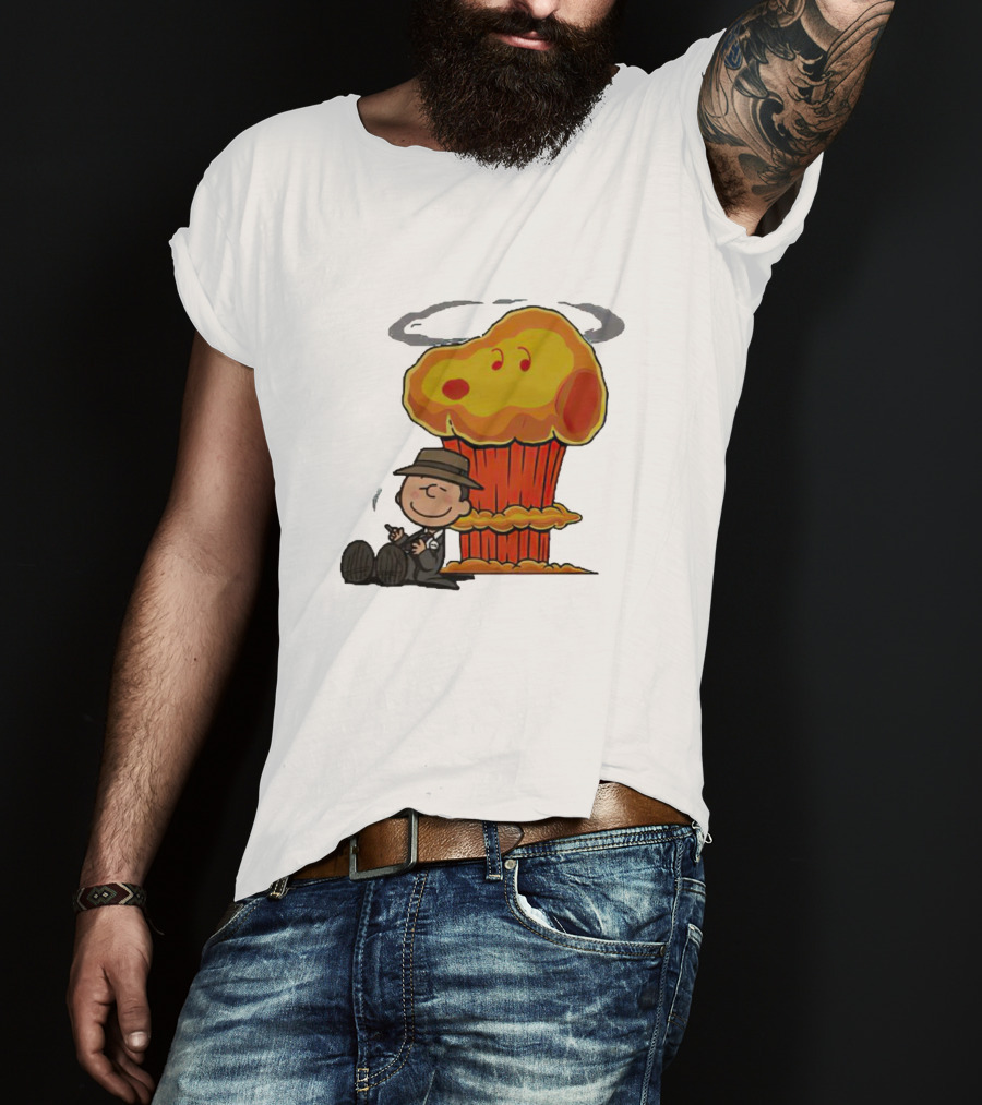 Oppeanutheimer Snoopy Explosion With Charlie Brown Smoking T-Shirt