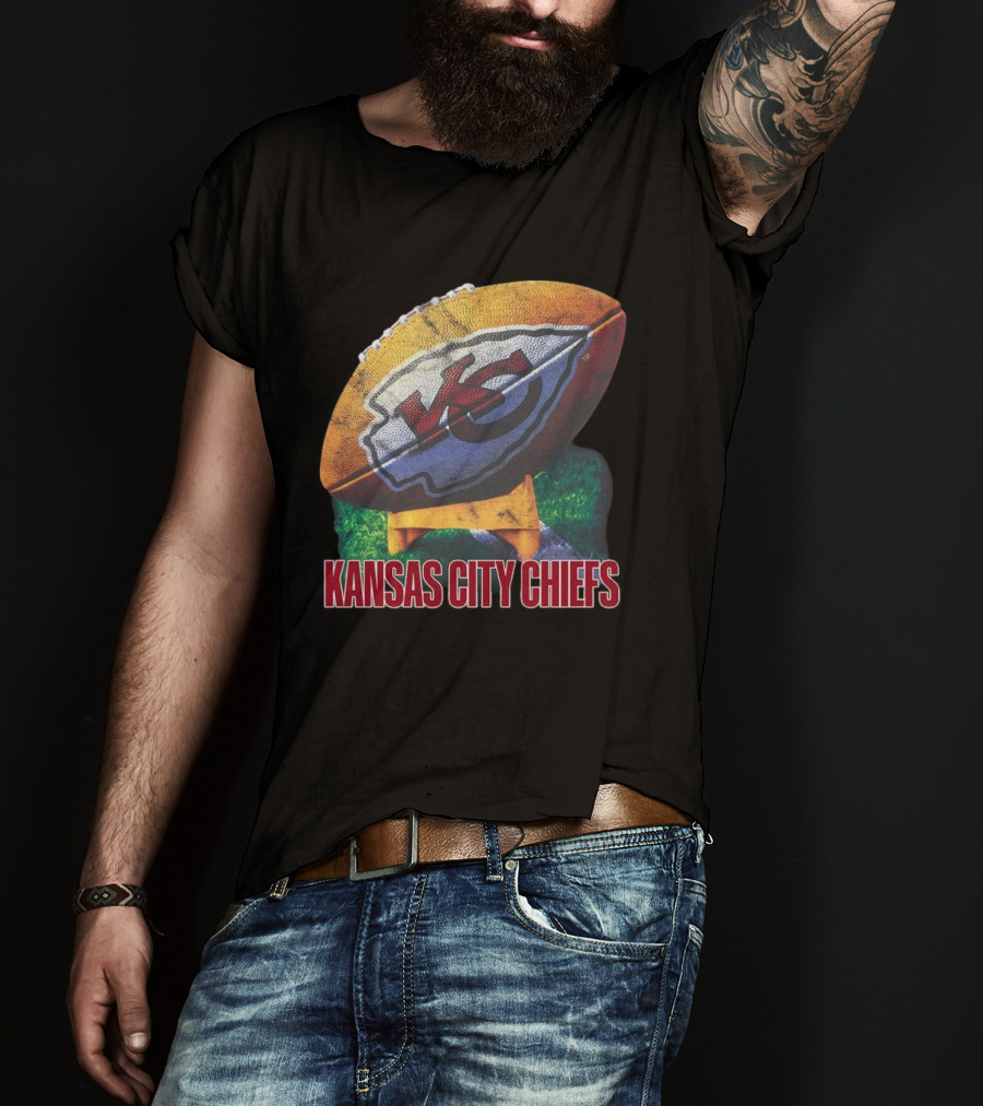 Kansas City Chiefs Vintage Rugby Ball T-Shirt