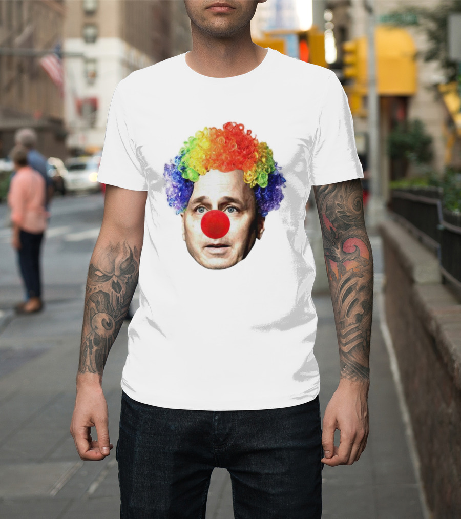 Rainbow Wig Red Nose Burdenburner Brian Clownman T-Shirt