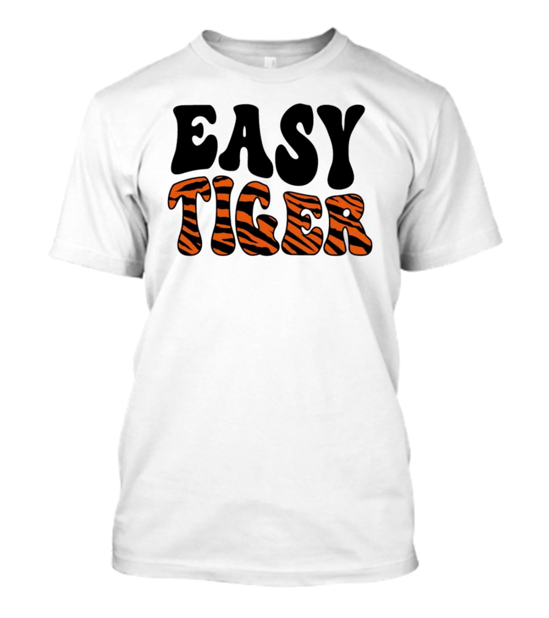 Cincinnati Bengals Easy Tiger Tiger-Striped Text T-Shirt