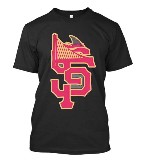 San Francisco 49ers Giants Sharks Warriors Golden Gate Bridge T-Shirt