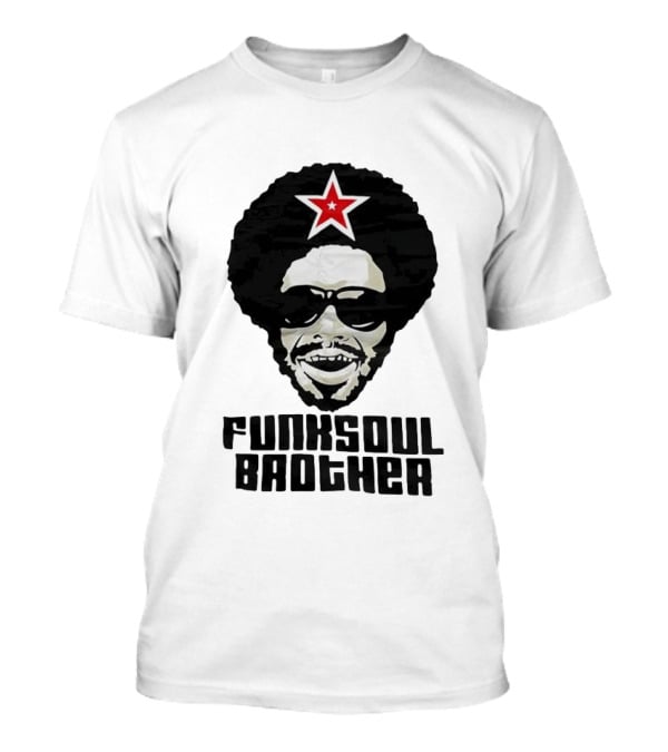 Funk Soul Brother Afro Star Retro Vintage T-Shirt