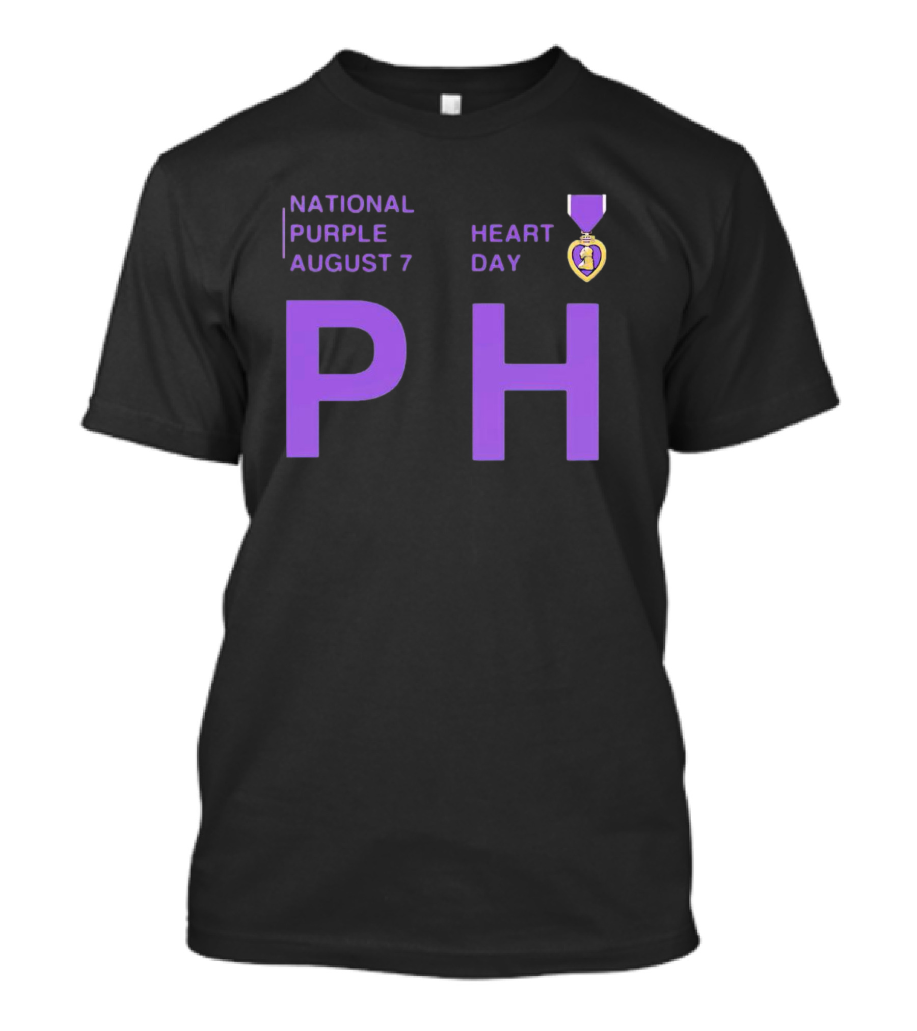 National Purple Heart Day August 7 PH T-Shirt