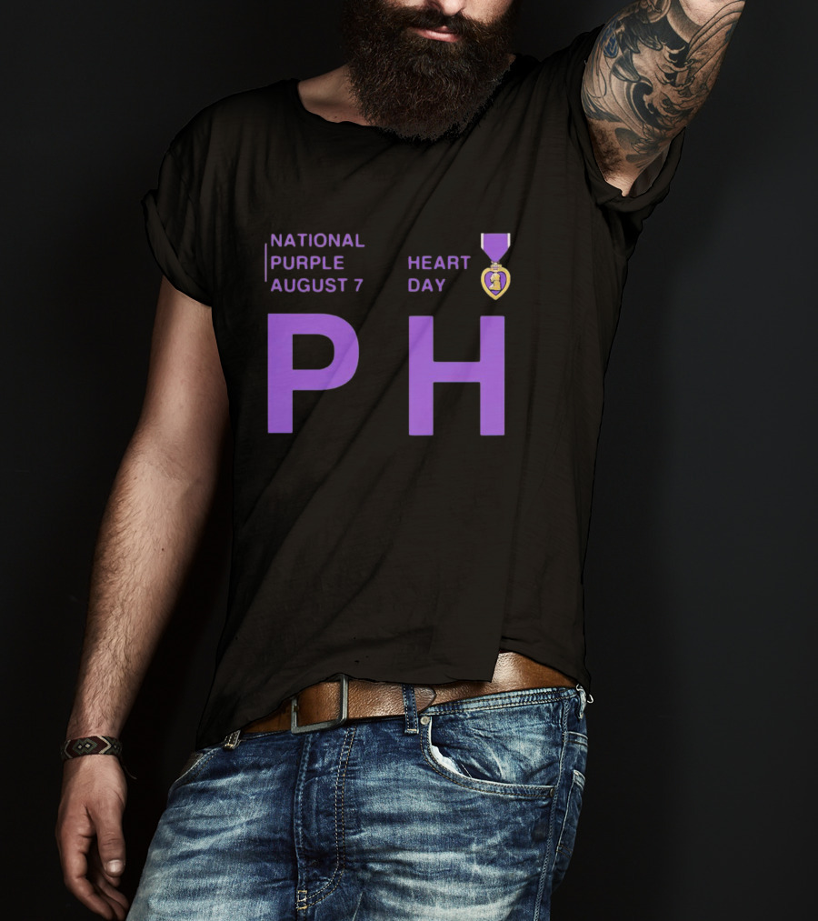 National Purple Heart Day August 7 PH T-Shirt