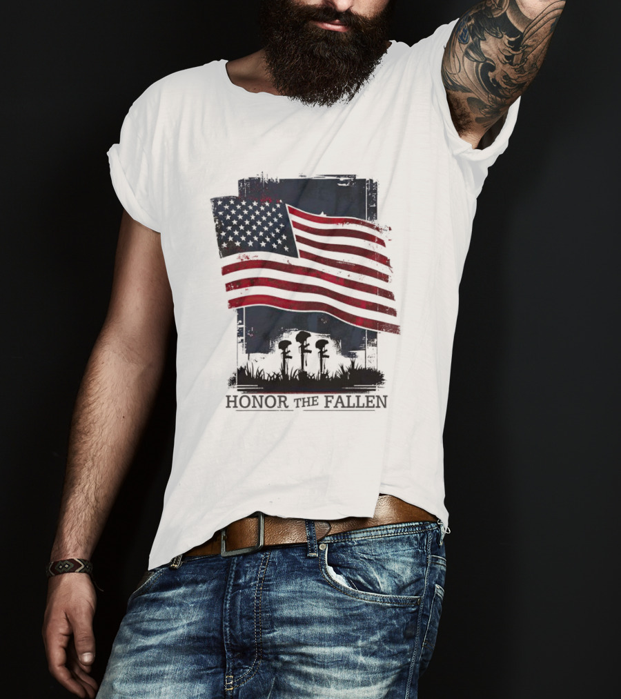 Honor The Fallen American Flag Memorial T-Shirt