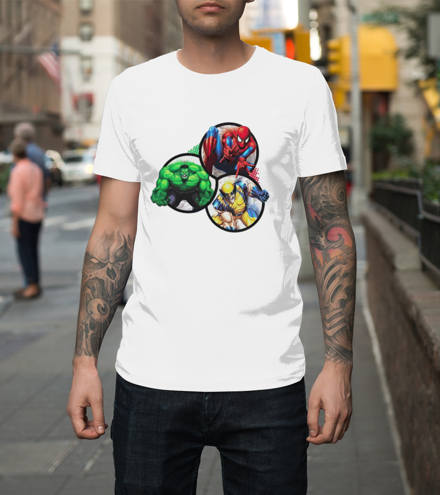 Marvel's Trinity Hulk Spider-Man Wolverine T-Shirt