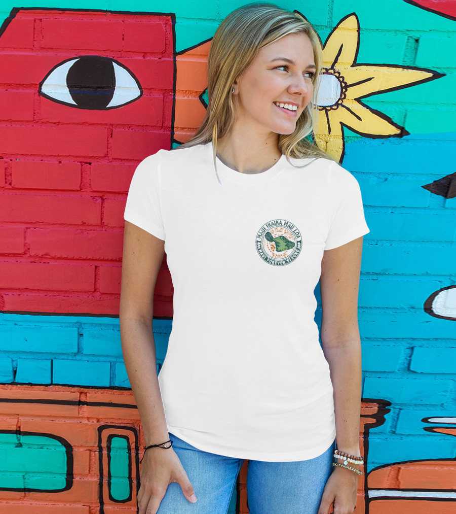 Hawaiian Islands Maui Strong Lokelani Sebastopol California Circle Emblem T-Shirt