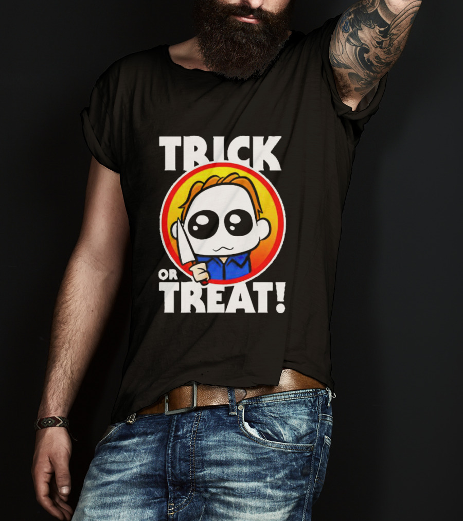 Michael Myers Chibi Trick Or Treat Halloween Character T-Shirt