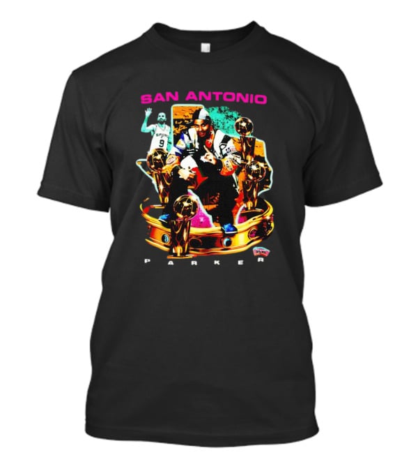 San Antonio Spurs Tony Parker Trophies Collage Picture T-Shirt