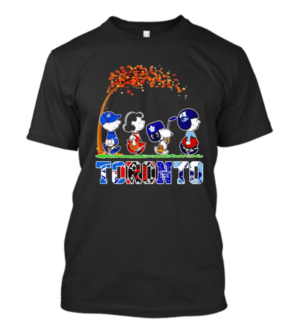 Toronto Sports Teams Autumn Peanuts Characters T-Shirt
