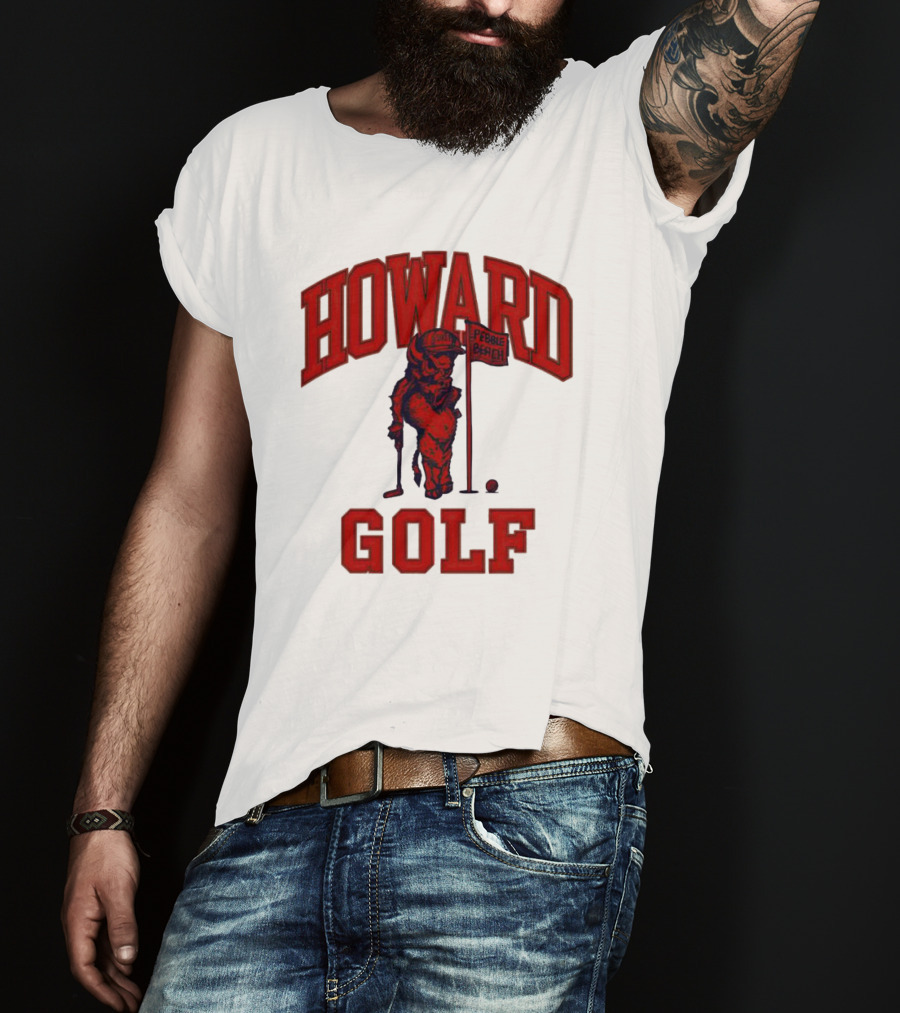 Howard Golf Pebble Beach Vintage Style Bull Golfer T-Shirt