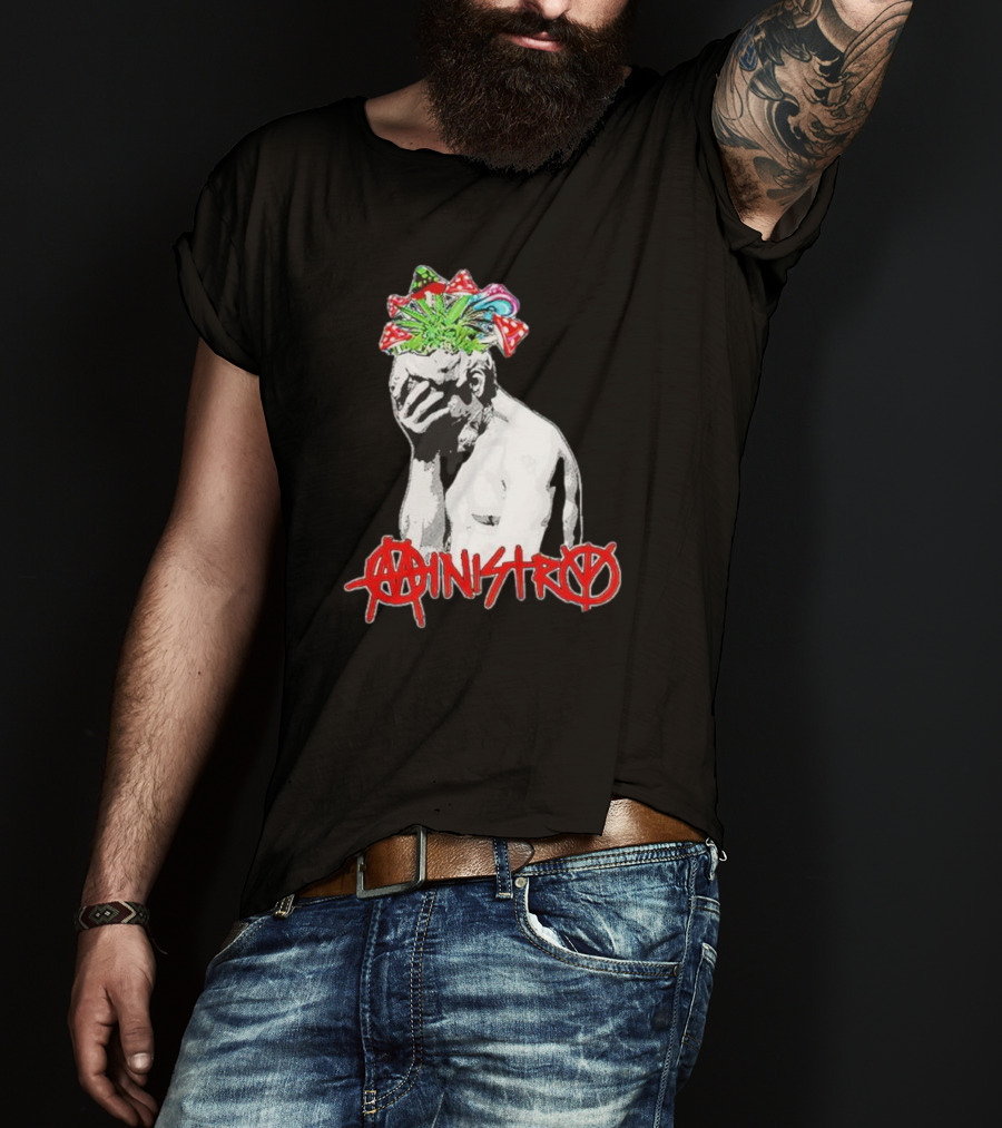 Ministry Anarchy Statue Psychedelic Mushrooms T-Shirt