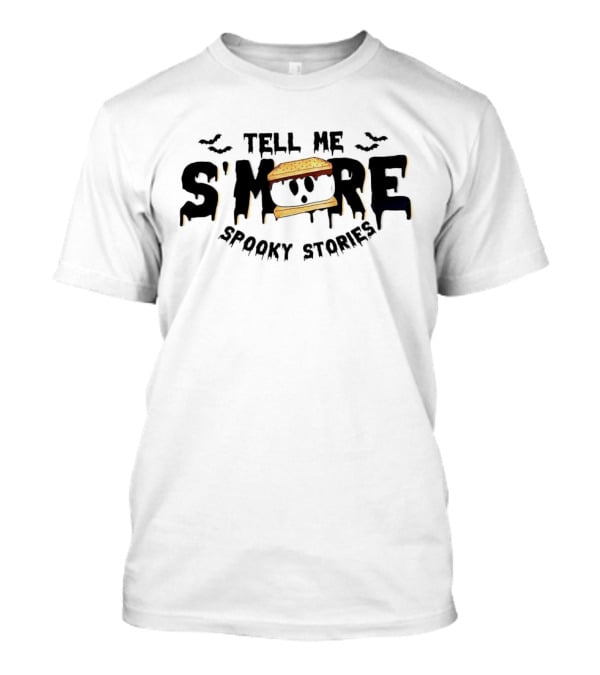 Tell Me S’more Spooky Stories With Ghostly S’more And Bats T-Shirt