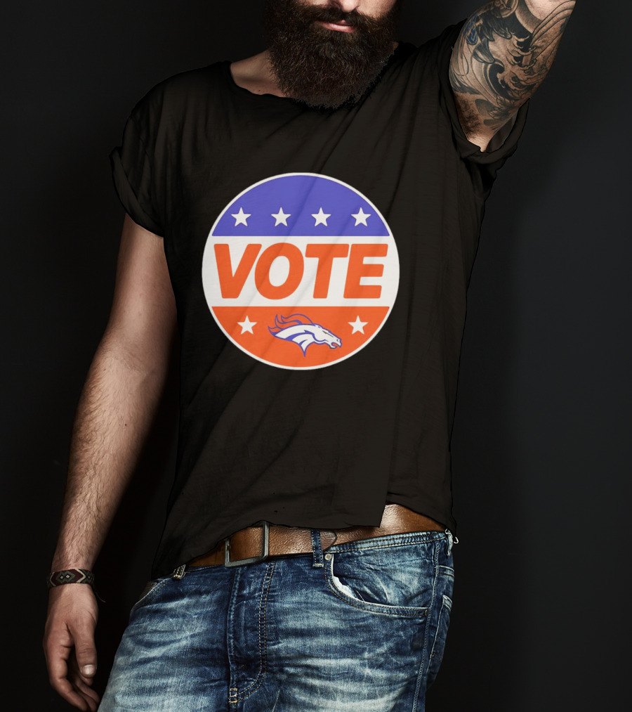 Vote Denver Broncos Team Logo Stars T-Shirt
